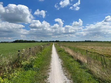 Gravel path towards Garyp in Friesland the Netherland