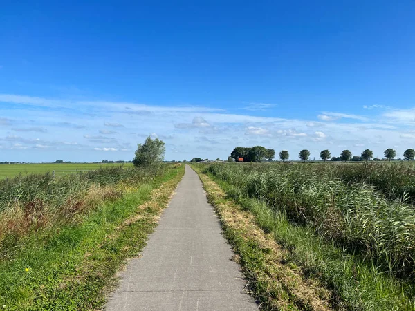 Ścieżka Rowerowa Wokół Easterwierrum Friesland Holandii — Zdjęcie stockowe