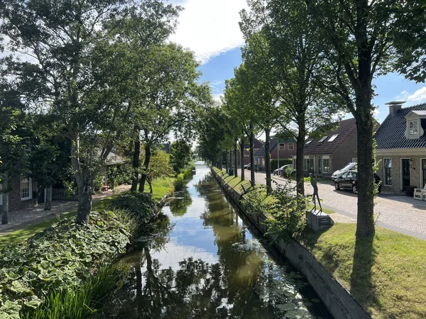 Kanał Alde Leie Friesland Holandii — Zdjęcie stockowe