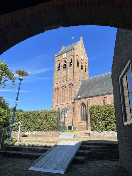 Kyrkan Ferwert Friesland Nederländerna — Stockfoto