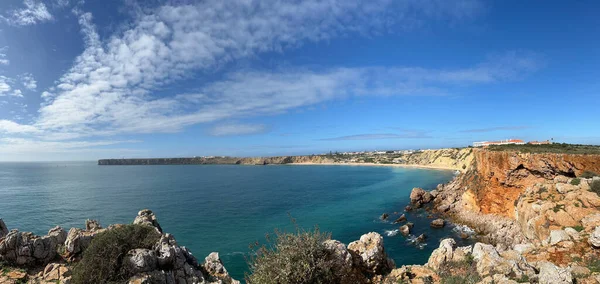 Panorama Från Stenigt Landskap Runt Sagres Portugal — Stockfoto
