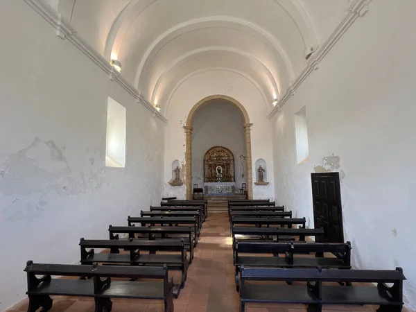 Uvnitř Starého Kostela Fortaleza Sagres Portugalsku — Stock fotografie