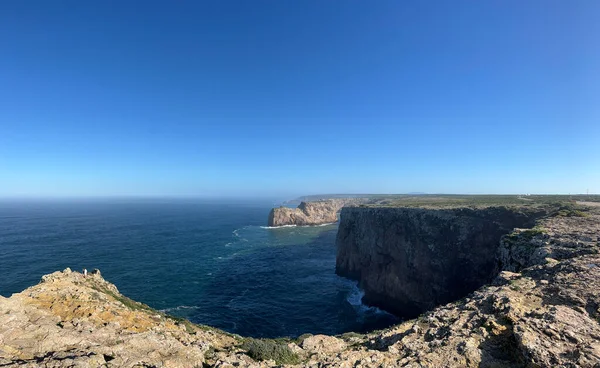 Panorama Klifów Wokół Cape Vincent Sagres Portugalia — Zdjęcie stockowe