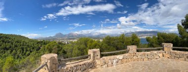 Lookout panorama from Parque Natural Serra Gelada around Albir in Spain clipart