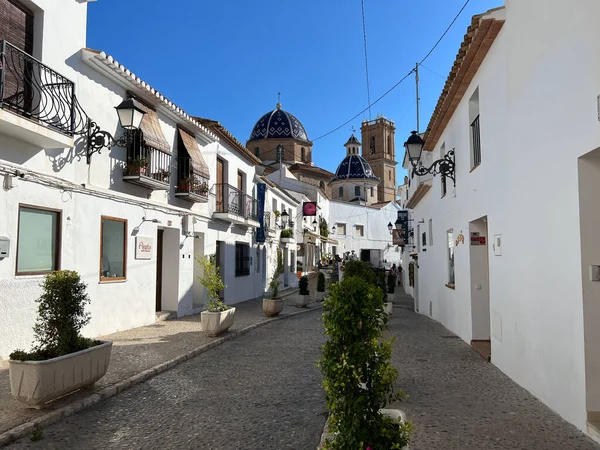 Rua Para Igreja Nossa Senhora Consuelo Altea Espanha — Fotografia de Stock