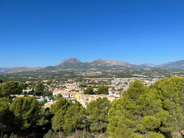スペインのアルバール周辺のParque Natural Serra Geladaからの眺め ストック画像