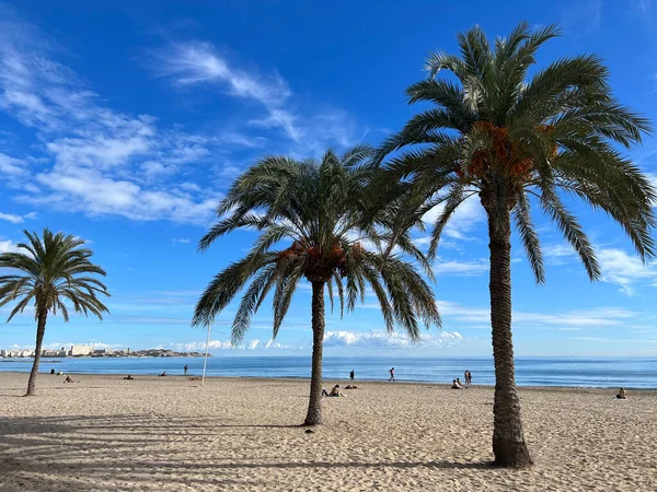 Het Strand Van Postiguet Alicante Spanje — Stockfoto