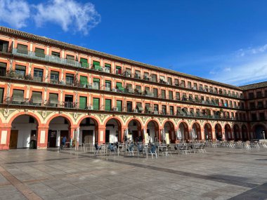 Corredera Meydanı, eski Cordoba İspanya 'da.