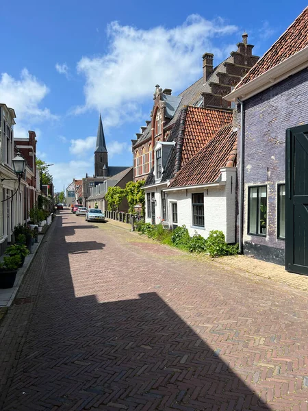 Gatan Runt Zuiderhaven Harlingen Friesland Nederländerna — Stockfoto