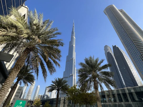 Downtown Dubai Met Burj Kalifa Toren Verenigde Arabische Emiraten — Stockfoto