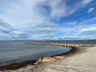 Güney Fransa 'daki Balaruc-les-Bains çevresindeki Bassin de Thau Gölü