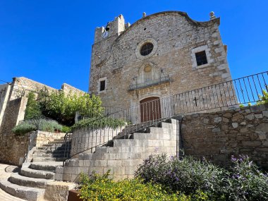 Church in La Roqueta in Catalunia Spain clipart