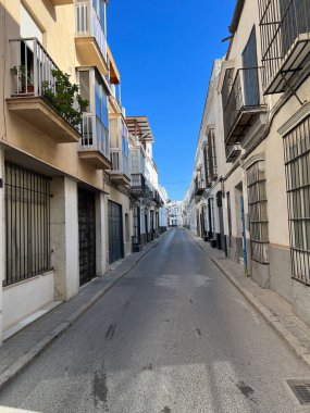 İspanya, Endülüs 'te Sanlucar de Barrameda Caddesi.