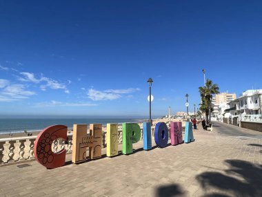 Chipiona Andalusia, İspanya 'da metin işareti