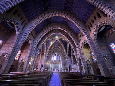 Inside the basilica of saint francis in Bolsward, Friesland the Netherlands clipart