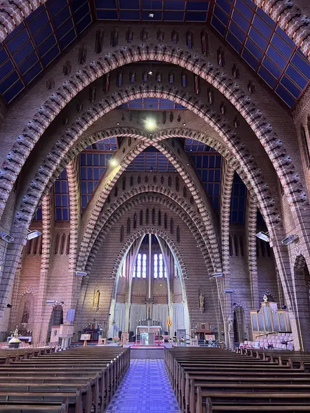 Всередині Базиліки Святого Франциска Большоварді Фрисландія Нідерланди Ліцензійні Стокові Фото