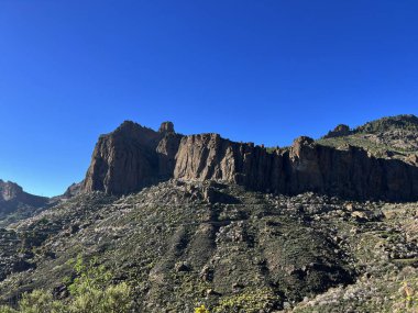 Büyük Kanarya adasındaki Ayacata çevresindeki dağ sıraları
