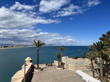 İspanya 'daki Peniscola Kalesi' nden görüntü