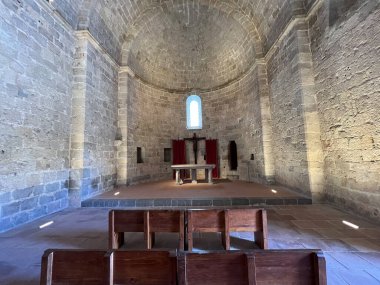 İspanya 'daki Peniscola Kalesi' ndeki kilise.