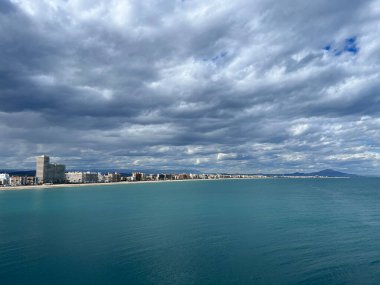 İspanya 'daki Peniscola Kalesi' nden görüntü