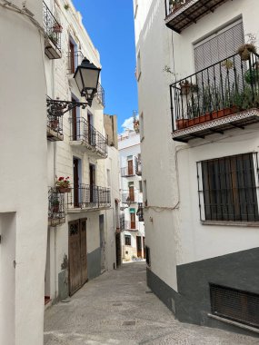 İspanya 'nın eski Peniscola şehrinde bir sokak.