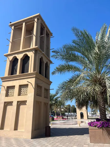 Архитектура Старом Городе Дубая Объединенных Арабских Эмиратах — стоковое фото