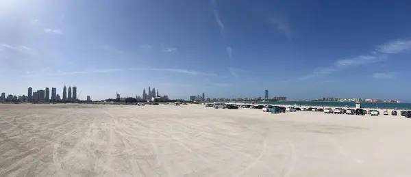 Panorama Vanaf Sufouh Beach Dubai Verenigde Arabische Emiraten — Stockfoto