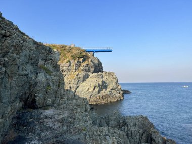 Busan Güney Kore 'de Oryukdo Skywalk