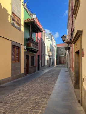 Gran Canaria adasındaki Las Palmas de Gran Kanaryası 'nın eski bir kasabasında