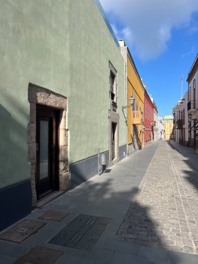 Gran Canaria adasındaki Las Palmas de Gran Kanaryası 'nın eski bir kasabasında