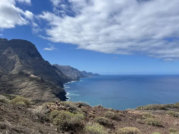 Agaete 'nin çevresindeki manzara Büyük Kanarya Adası' nda