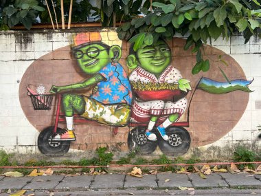 Chiang Mai, Tayland sokaklarında sokak sanatı