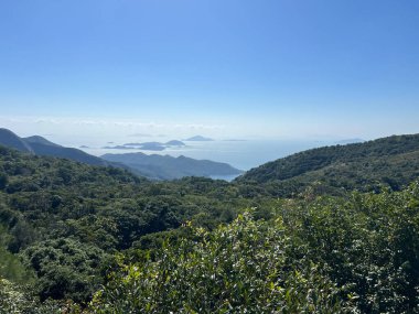 Hong Kong civarındaki Tian Tan Buddha 'dan görüntü