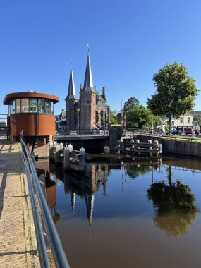 The waterpoort in the city Sneek, Friesland the Netherlands clipart