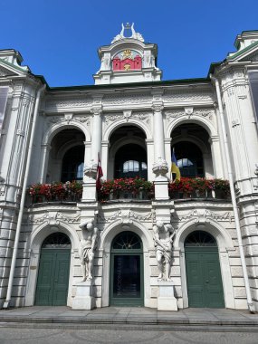 Riga Letonya sokaklarında mimarlık