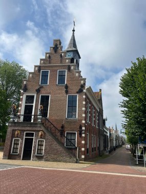 Hollanda, Friesland 'daki Balk kasabasında mimarlık.