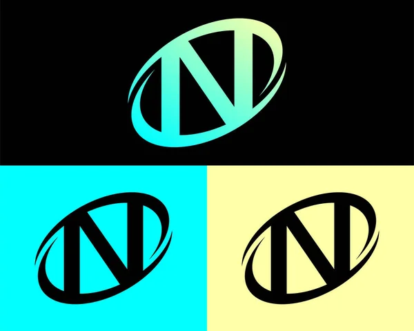Kreativa Bokstaven Logo Designmall — Stock vektor