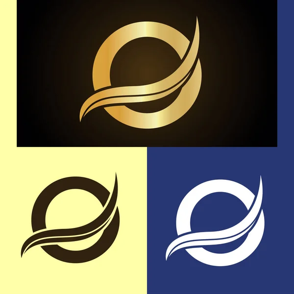 モノグラム文字Oと高級ロゴデザイン — ストックベクタ