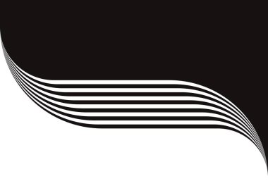 Eskimiş kenarları olan paralel çizgilerle siyahtan beyaza geçiş. Kapaklar, duvar dekorları, posterler, reklamlar için çizgili vektör deseni... Modern vektör arkaplanı.