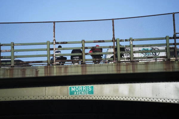 Bronx Taki Cross Bronx Otoyolunun Üzerindeki Morris Bulvarı Köprüsünde Mahallenin — Stok fotoğraf