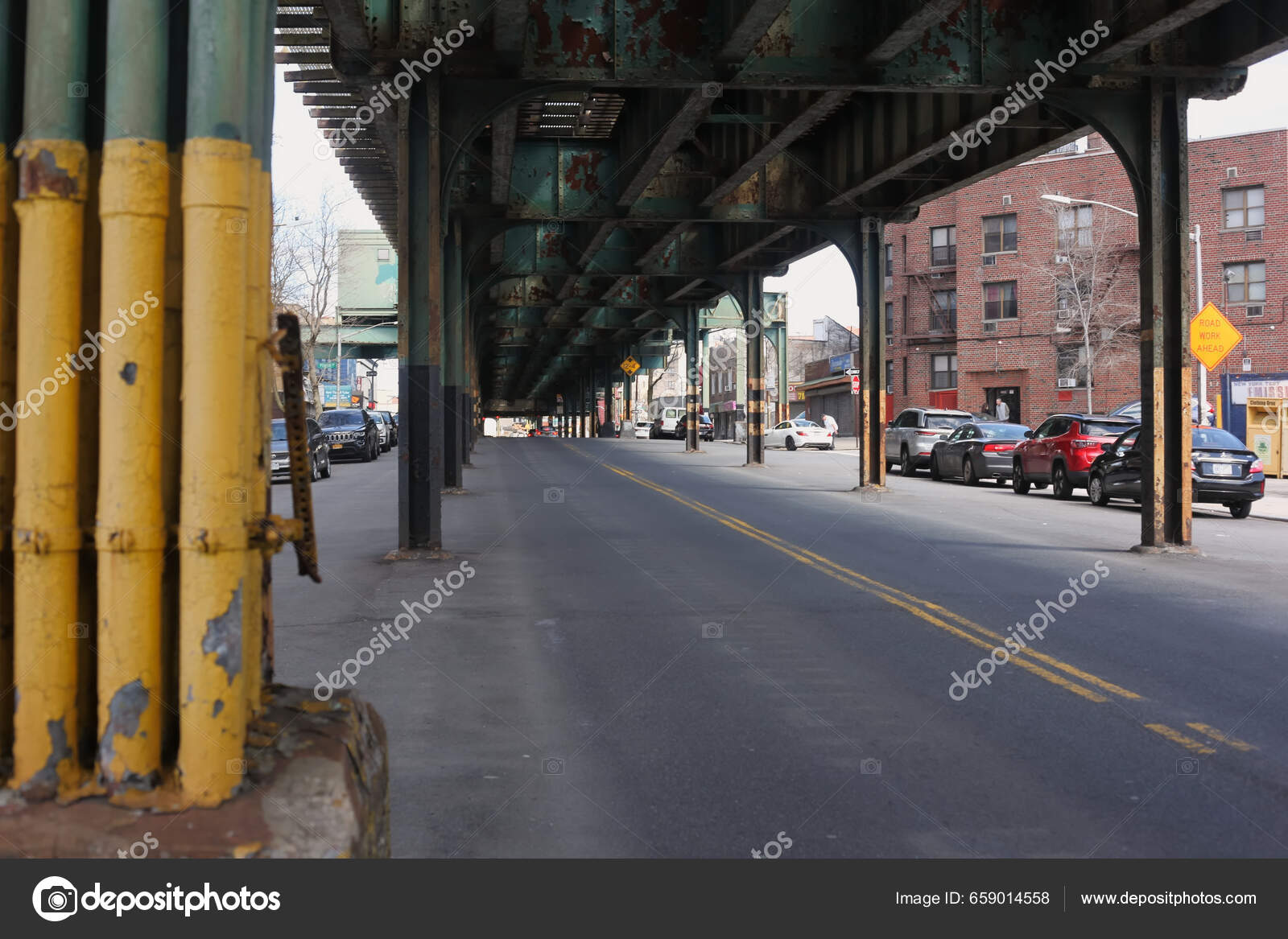 Bronx March 2023 Perspective View Line Mta Subway Line Pelham Stock