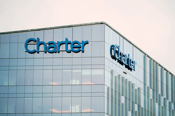 Stamford 2023 Április Spektrumkábel Anyavállalat Vállalati Központja Charter Communications Offices — Stock Fotó