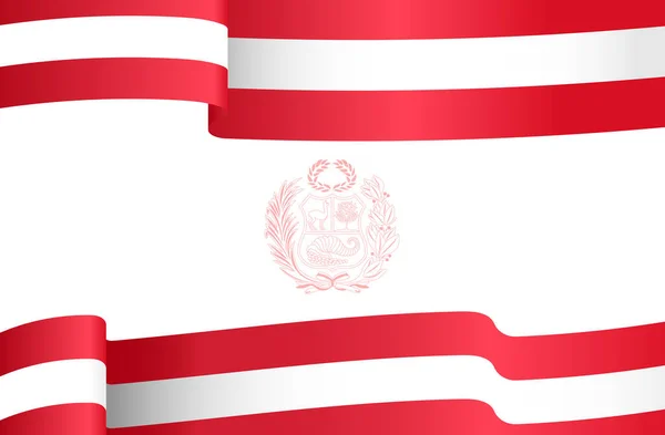 Feliz Día Independencia Perú Bandera Horizontal Ilustración Vectorial Celebración Del — Vector de stock