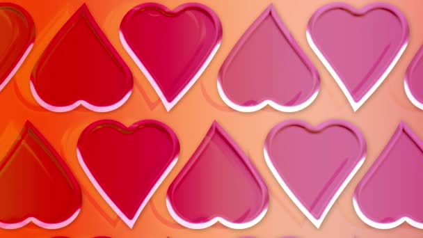 Una Tarjeta Amor Corazón Diseño Movimiento Valentine Día San Valentín — Vídeo de stock