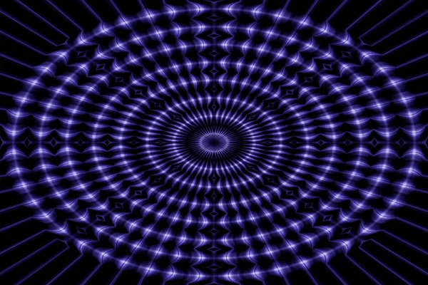 a blue spiral black light circles pattern whirl bright vortex circular lights