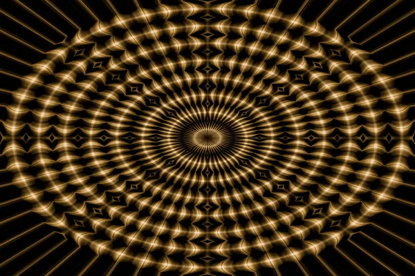 a gold spiral black light circles pattern whirl bright vortex circular lights