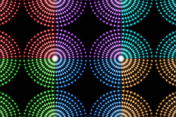a spiral black rainbow light circles pattern whirl bright shine circular lights
