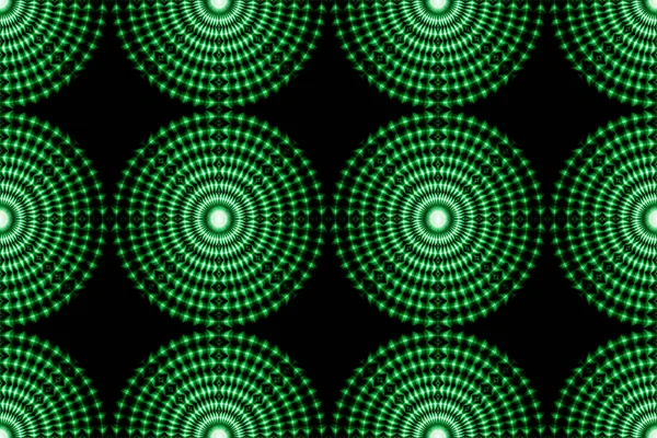 a spiral green black light circles pattern whirl bright shine circular lights