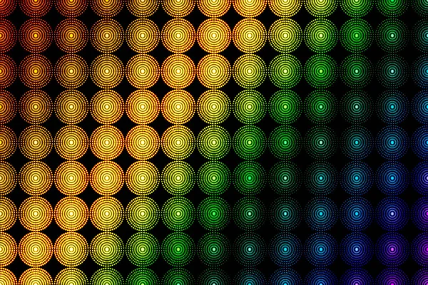 a rainbow metallic shiny glowing light circles pattern glow shine lights gleam metal steel