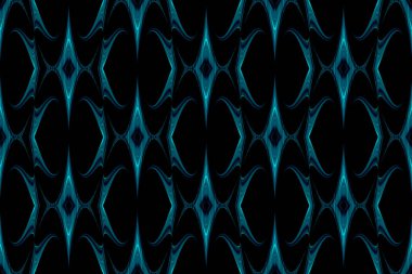 a blue seamless fractal pattern kaleidoscope bright light tech shape futuristic
